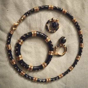 Ciro fashion jewelery set green and blue